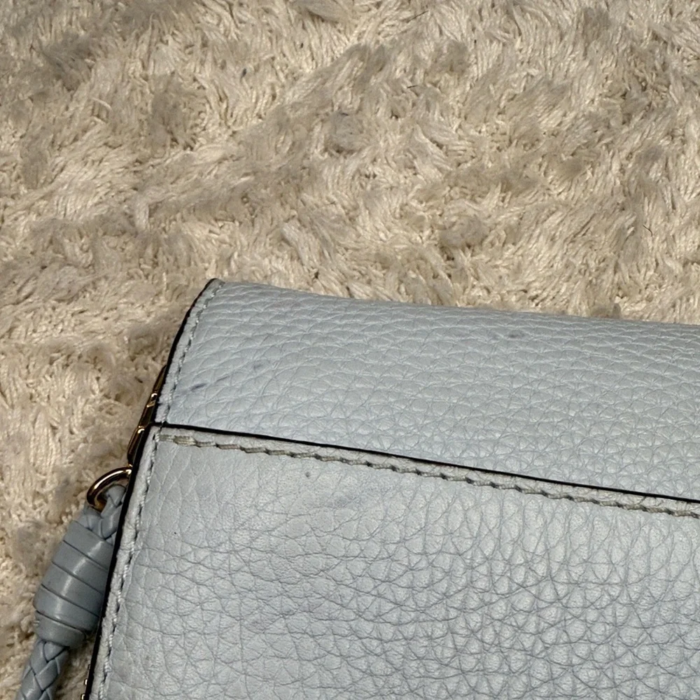 Tory Burch Taylor Flat Wallet Seltzer Blue - Picture 9 of 15